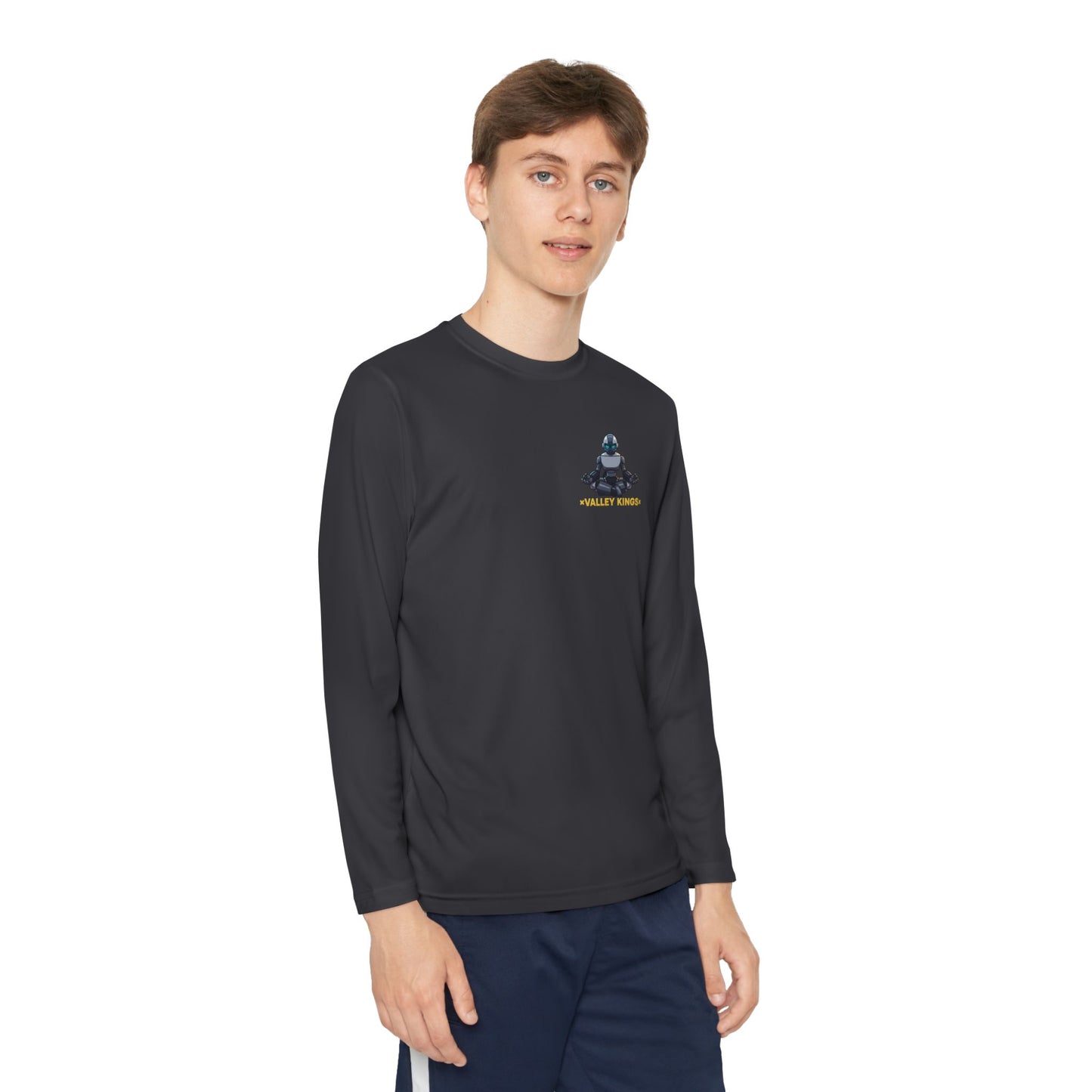 Long Sleeve Tee Robot Ninja Peaceful Meditate