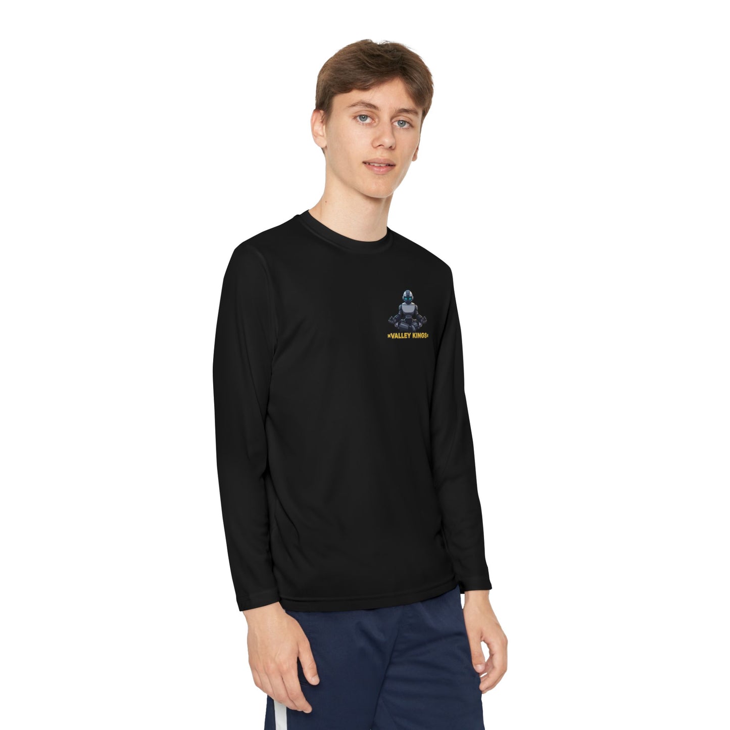 Long Sleeve Tee Robot Ninja Peaceful Meditate