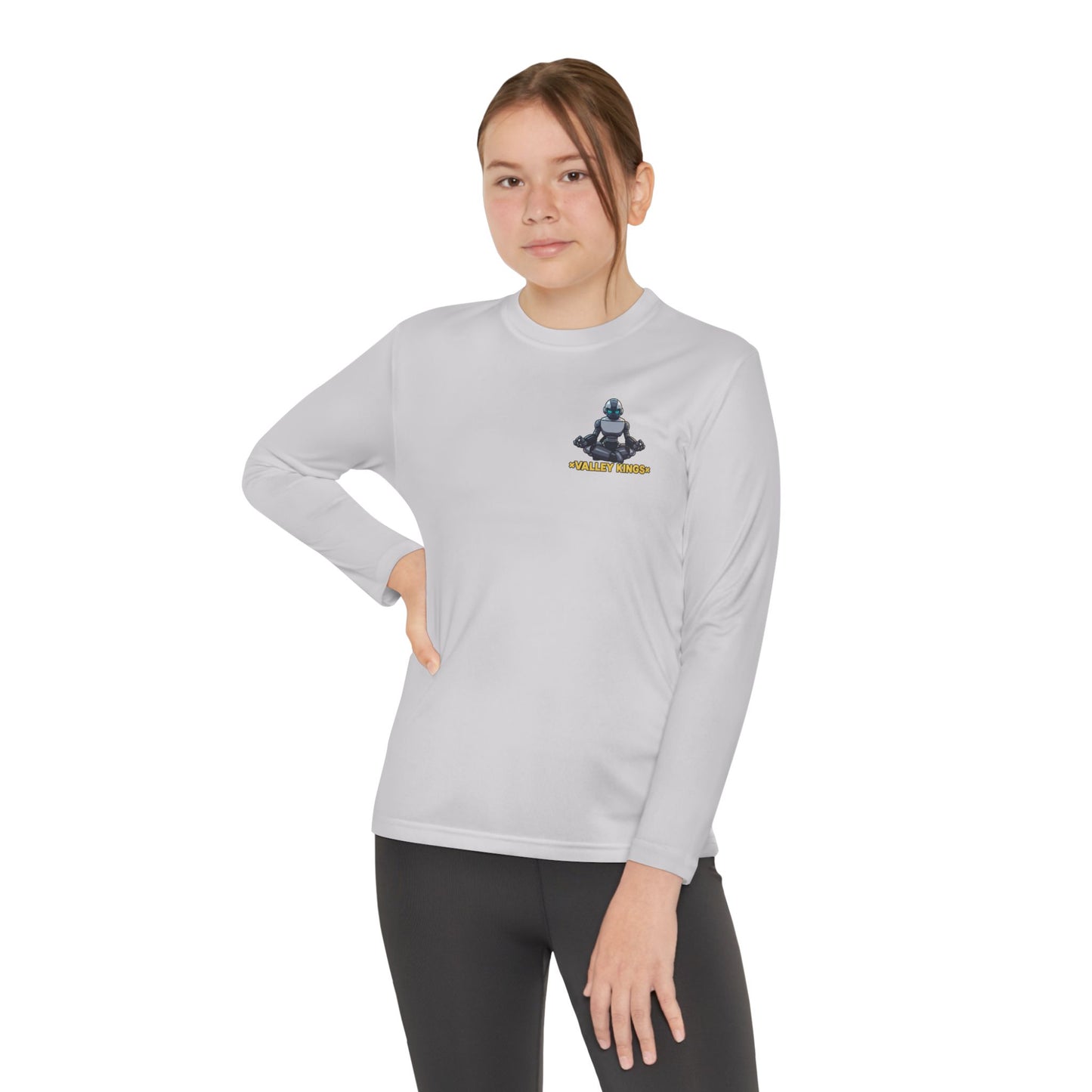 Long Sleeve Tee Robot Ninja Peaceful Meditate