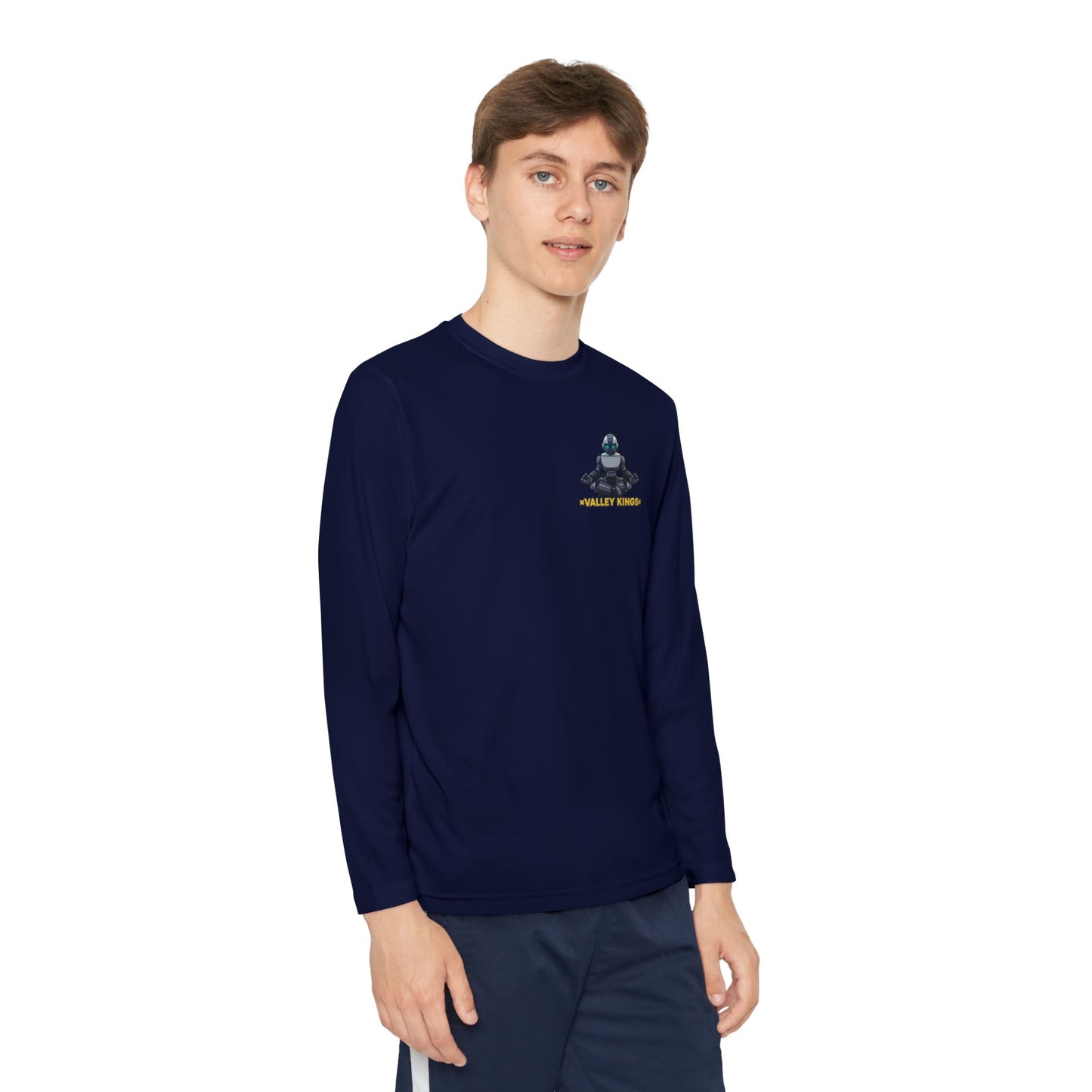 Long Sleeve Tee Robot Ninja Peaceful Meditate