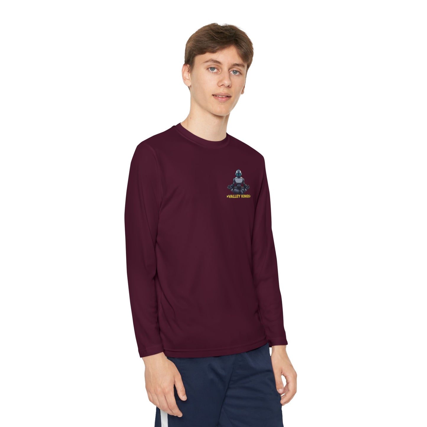 Long Sleeve Tee Robot Ninja Peaceful Meditate
