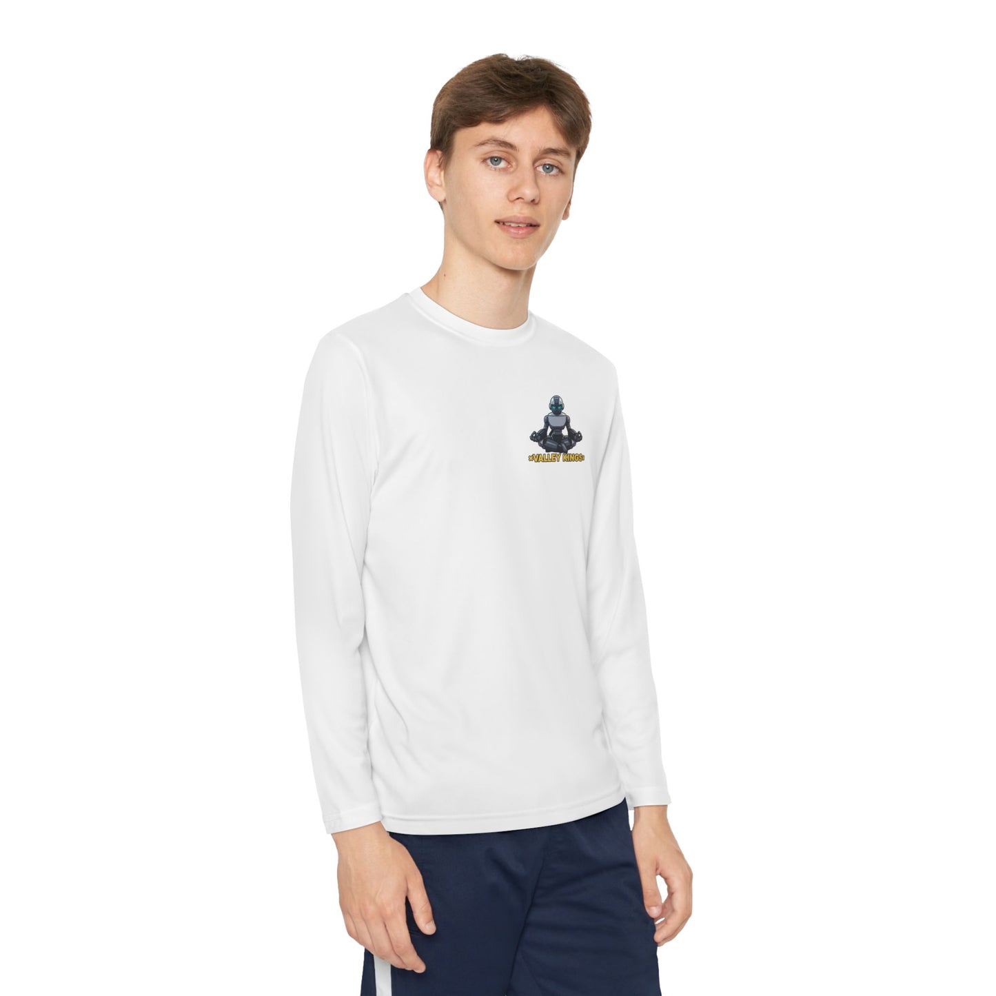 Long Sleeve Tee Robot Ninja Peaceful Meditate