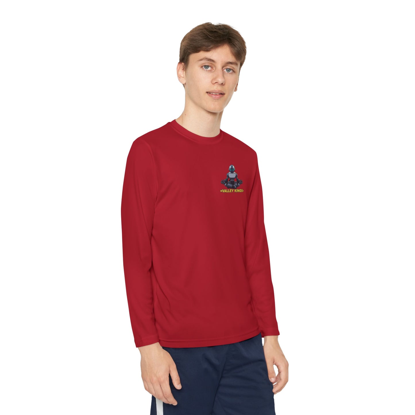 Long Sleeve Tee Robot Ninja Peaceful Meditate