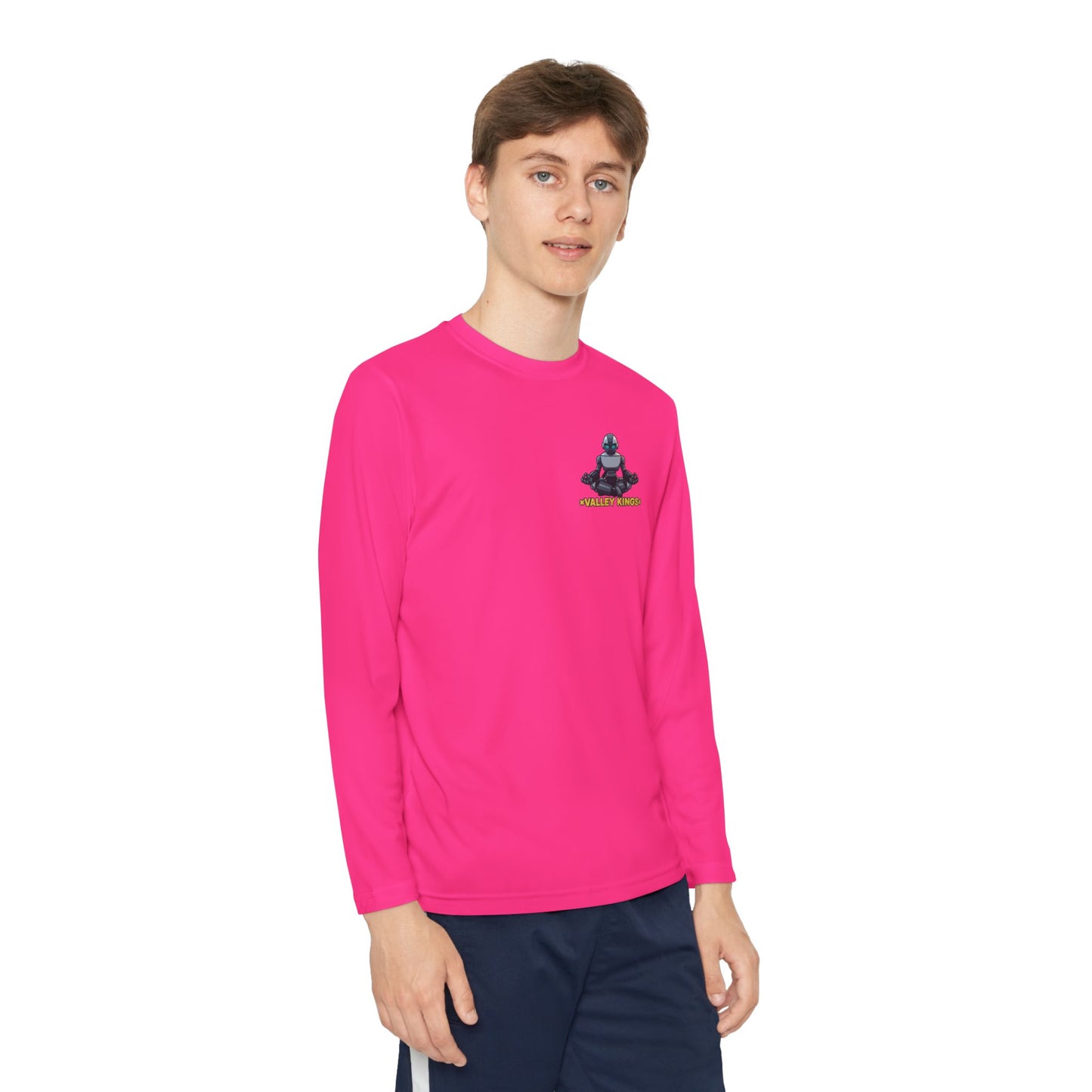 Long Sleeve Tee Robot Ninja Peaceful Meditate