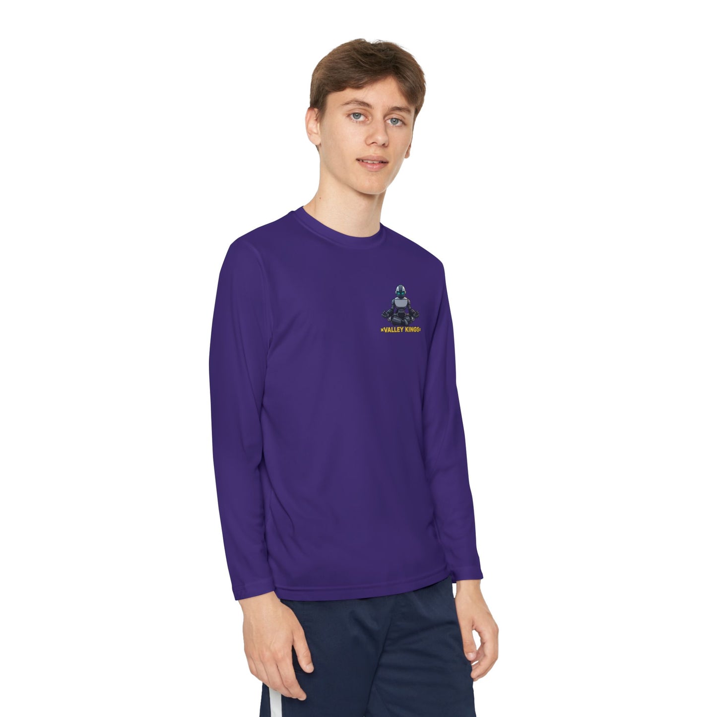Long Sleeve Tee Robot Ninja Peaceful Meditate