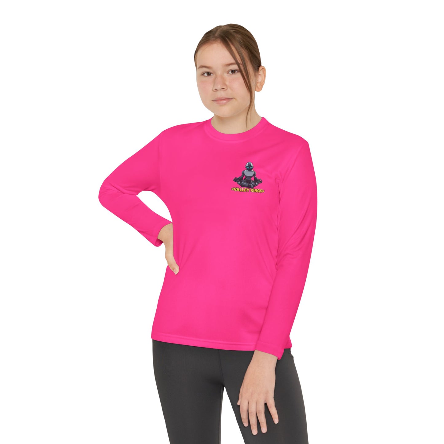 Long Sleeve Tee Robot Ninja Peaceful Meditate