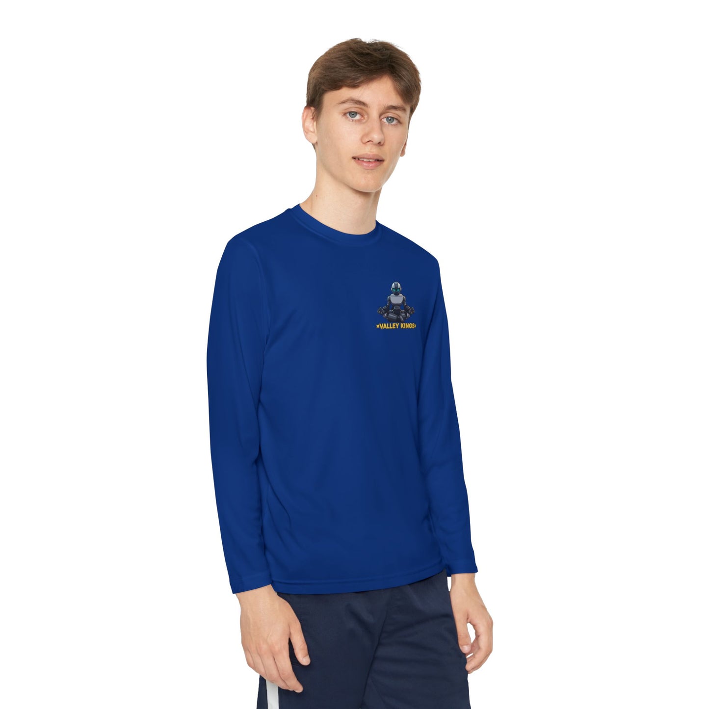 Long Sleeve Tee Robot Ninja Peaceful Meditate