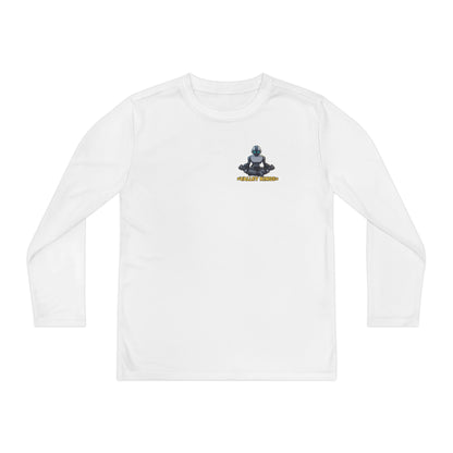Long Sleeve Tee Robot Ninja Peaceful Meditate