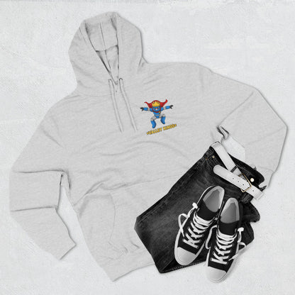 Fleece Hoodie - King Philoso Fun Courageous Robot Character Design