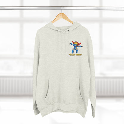 Fleece Hoodie - King Philoso Fun Courageous Robot Character Design