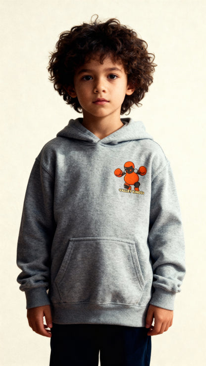 Kids Hoodie - Valleykings Fun Robot Character Design