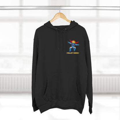 Fleece Hoodie - King Philoso Fun Courageous Robot Character Design
