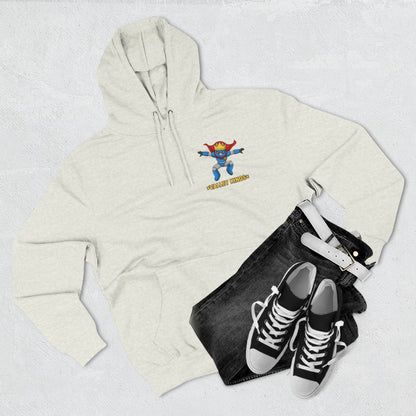 Fleece Hoodie - King Philoso Fun Courageous Robot Character Design